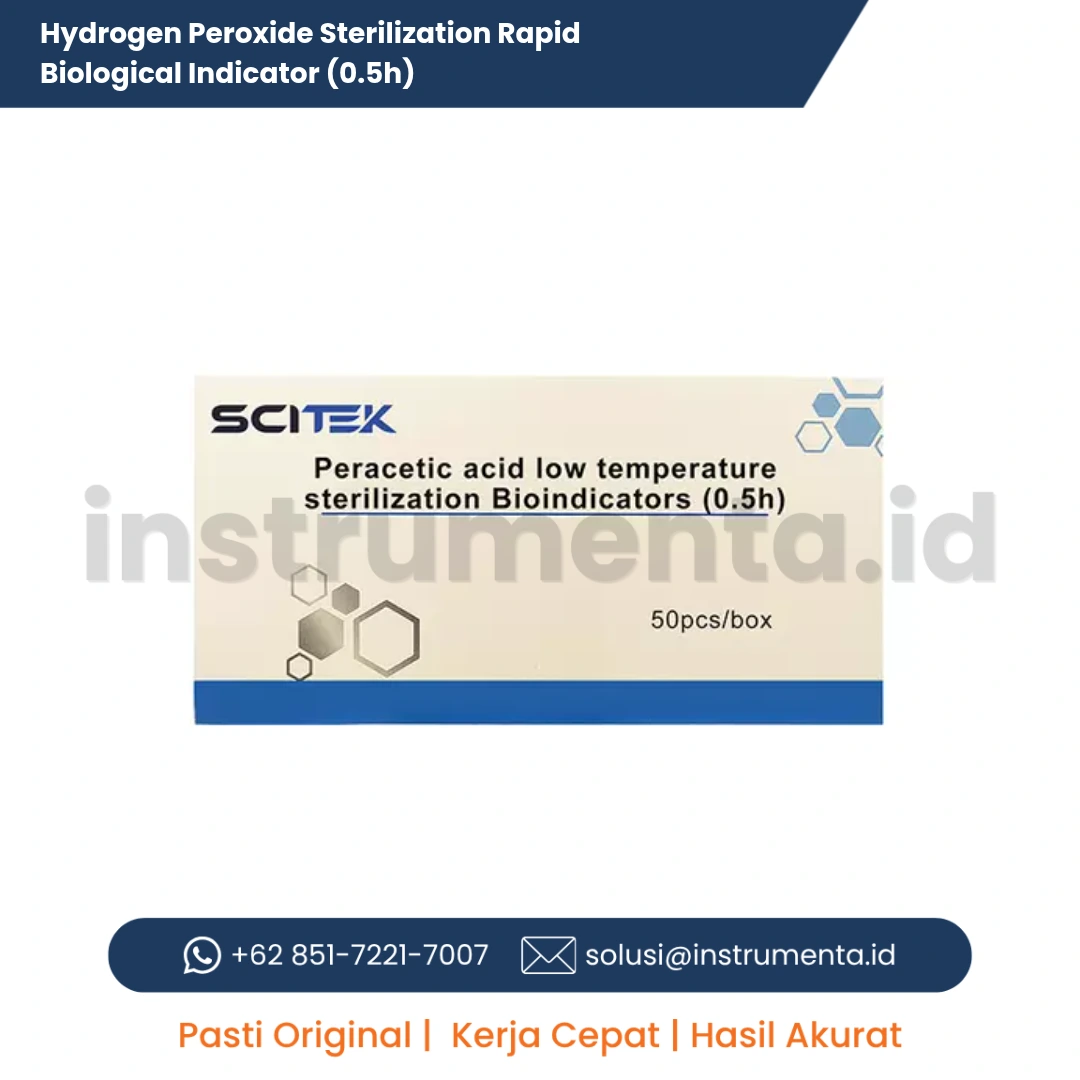 Low Temperature Hydrogen Peroxide Rapid Biological Indicator Scitek 0.5 Jam Ampul Indikator Biologi Plasma Pembacaan Cepat 30 Menit